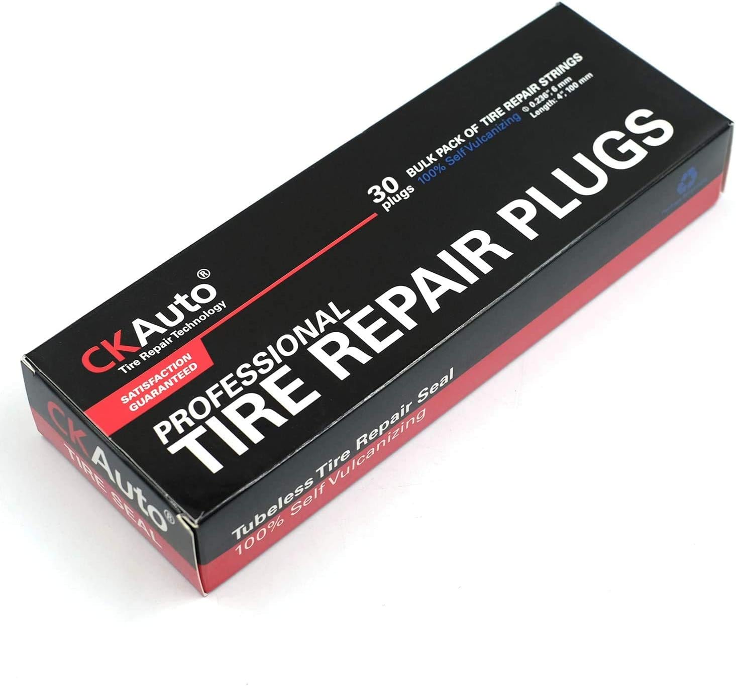 CKAuto 30pcs 8" Black Tire Repair Strings, Automotive Tool Tire Repair Plugs for Tubeless Off-Road Tires Car, Bike, ATV, UTV, Wheelbarrow, Mower : Automotive