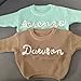 Personalized Baby Name Sweater Hand Embroidered Knit Name Sweater for Kids Custom Knit Infant Jumper Newborn Gift handmade sweater