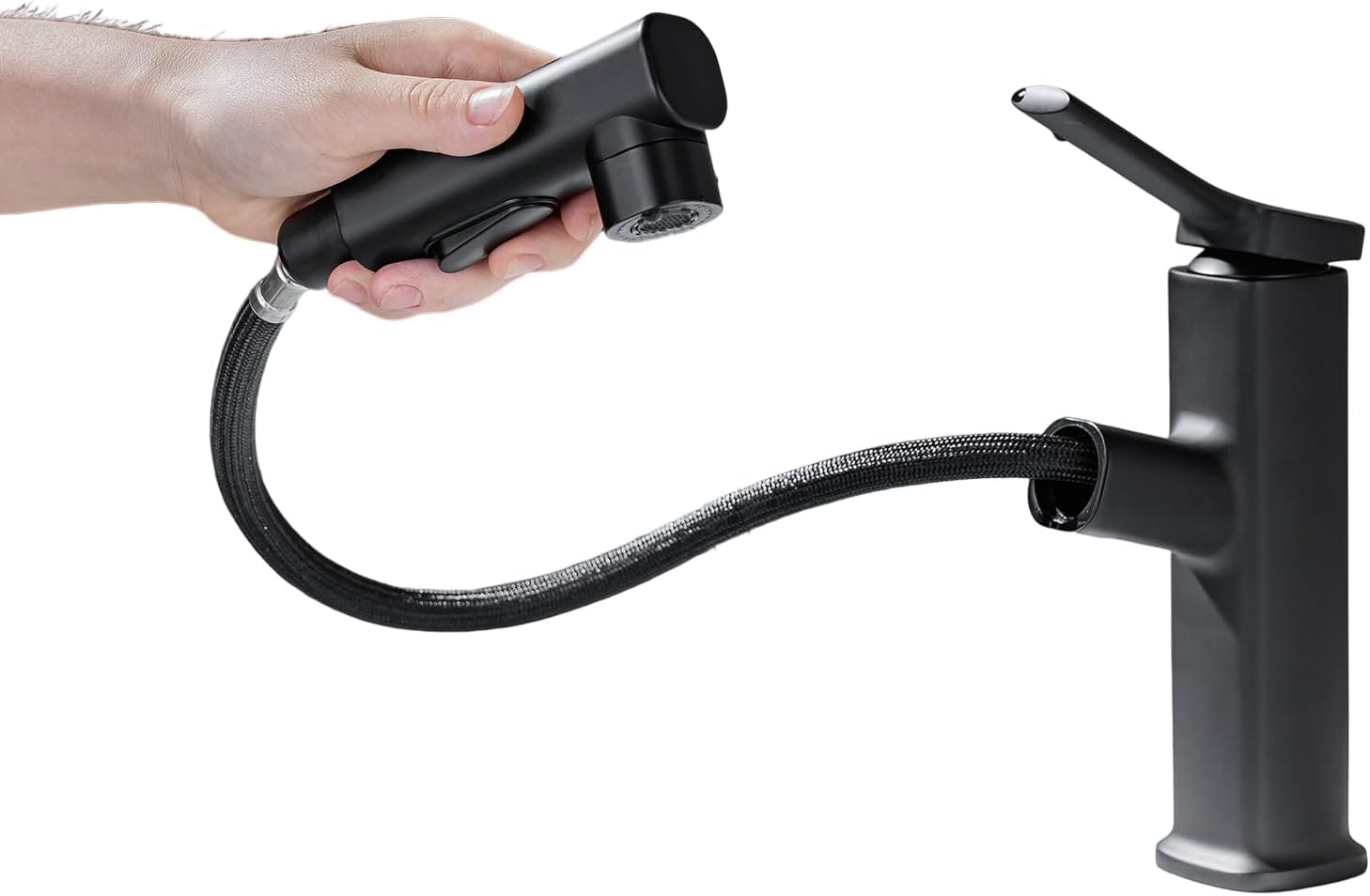 Bathroom Sink Faucet with Pull Out Sprayer - Single Handle Bathroom ...