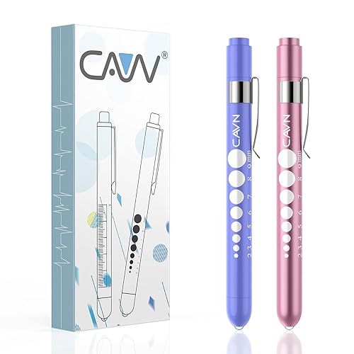 Vista 49 de CAVN Luz de bolígrafo con medidor de pupila LED para enfermeras y médicos, 2 lámparas médicas reutilizables para estudiantes de enfermería Blanco