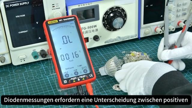 Bild 6 - ANENG 681 Multimeter Digital Tester Smart Wiederaufladbarer Ohm Voltmeter Auto Ranging TRMS 6000 Counts mit NCV,Gleich/Wechsel strom,AC/DC Spannung,Widerstand,Dioden,Durchgangsprüfung,Kapazität