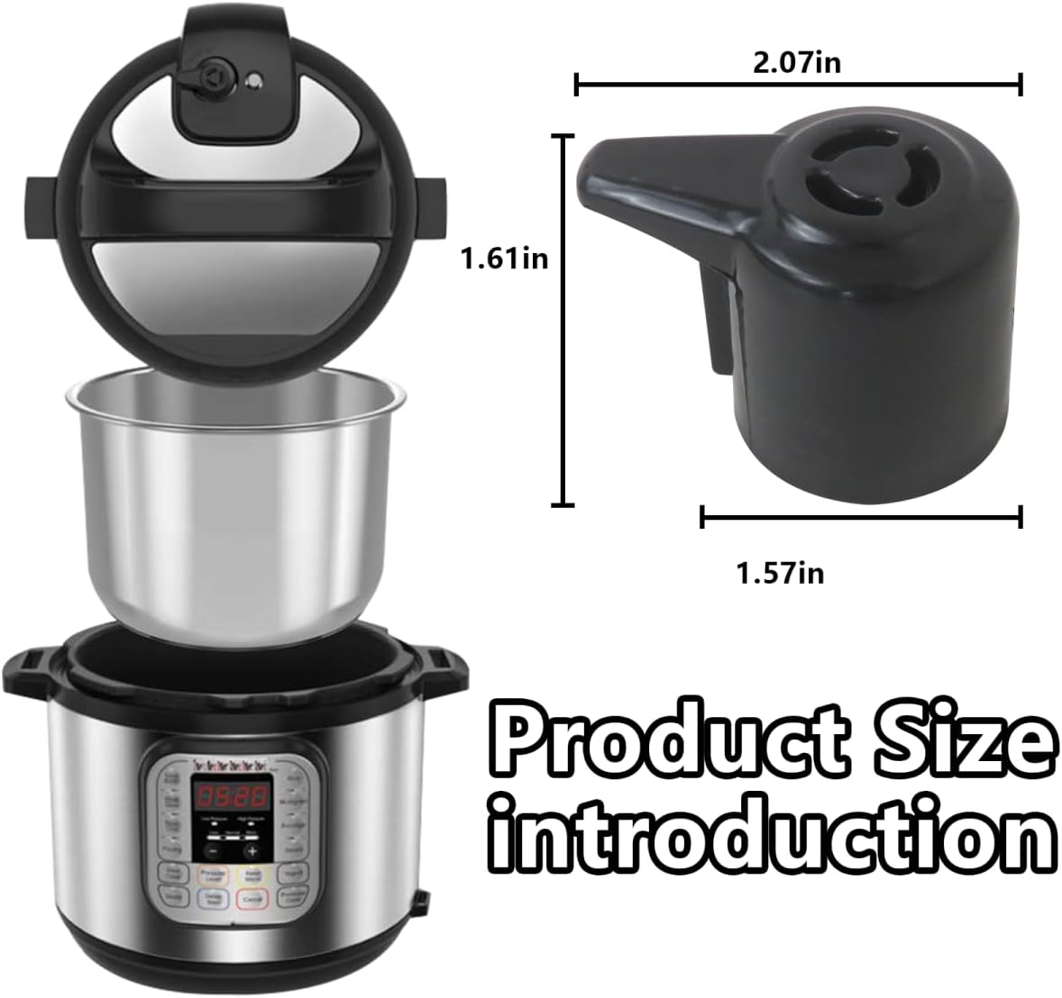 2 Pack Steam Release Valve Handle for Pressure Cooker, for Instant Pot Duo Models, for DUO Mini 3 Qt, for DUO60 6 Qt, for DUO80 8 Qt, for DUO Plus Mini 3 Qt, for DUO Plus 60, 80 by YTXXDEUS