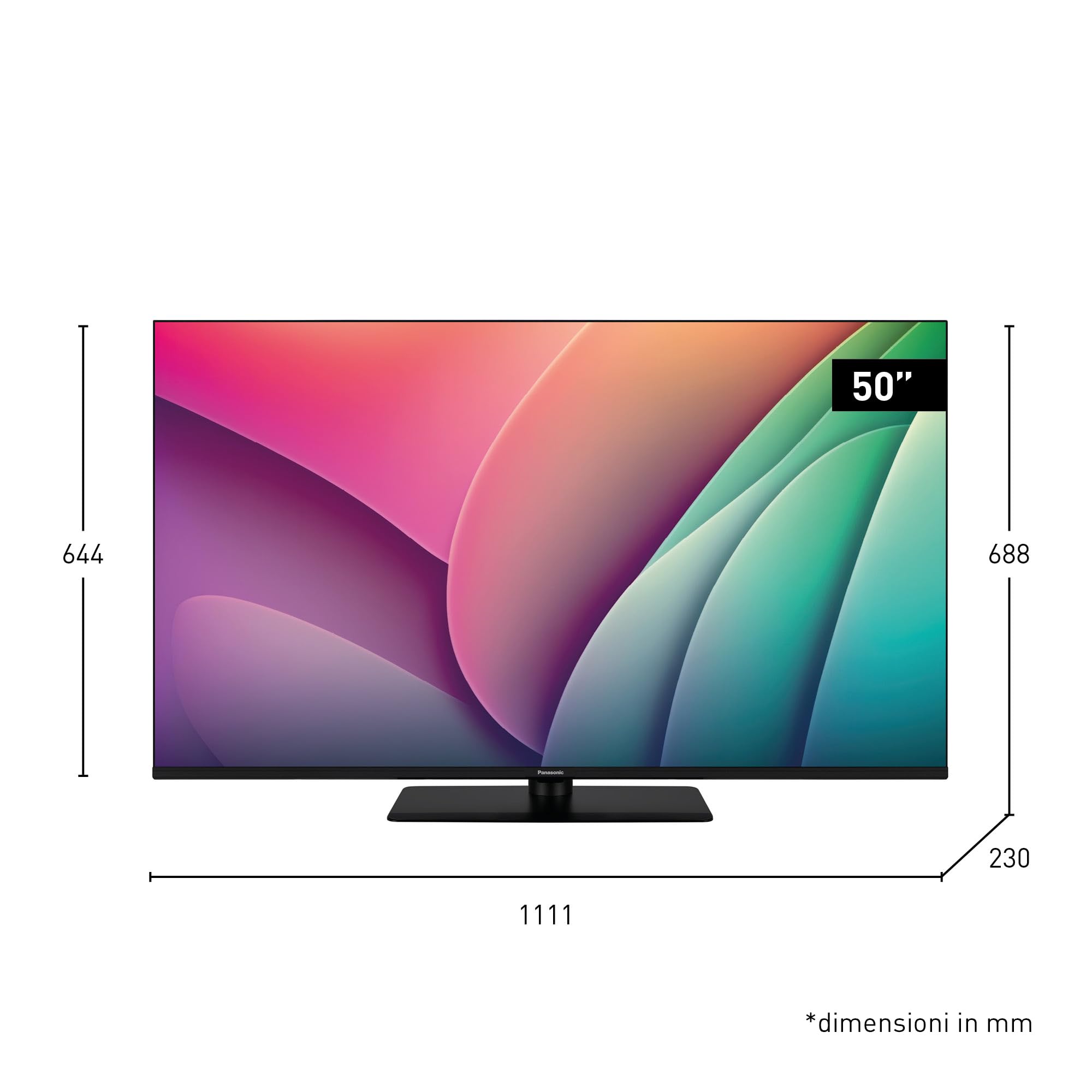 Panasonic Premium TV-50W80AEZC, 50 Pollici TV QLED 4K Ultra HD, Fire TV | Dolby Vision e Atmos, Modalità Game Plus, Controllo Vocale Alexa, Airplay, Smart TV ,Serie W80