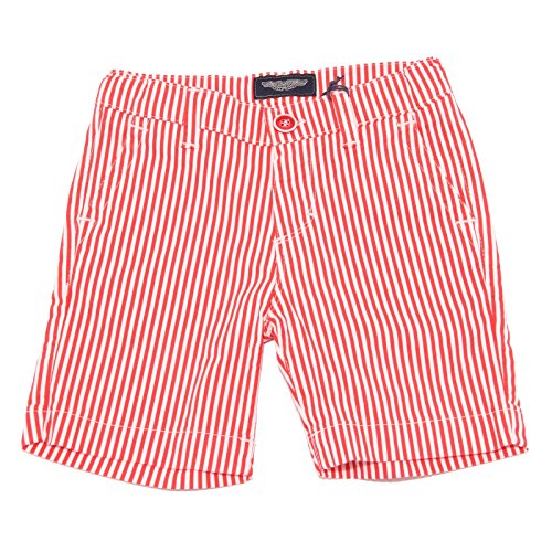 Short Bermuda Aston Martin 7305S blanc et rouge pour enfant