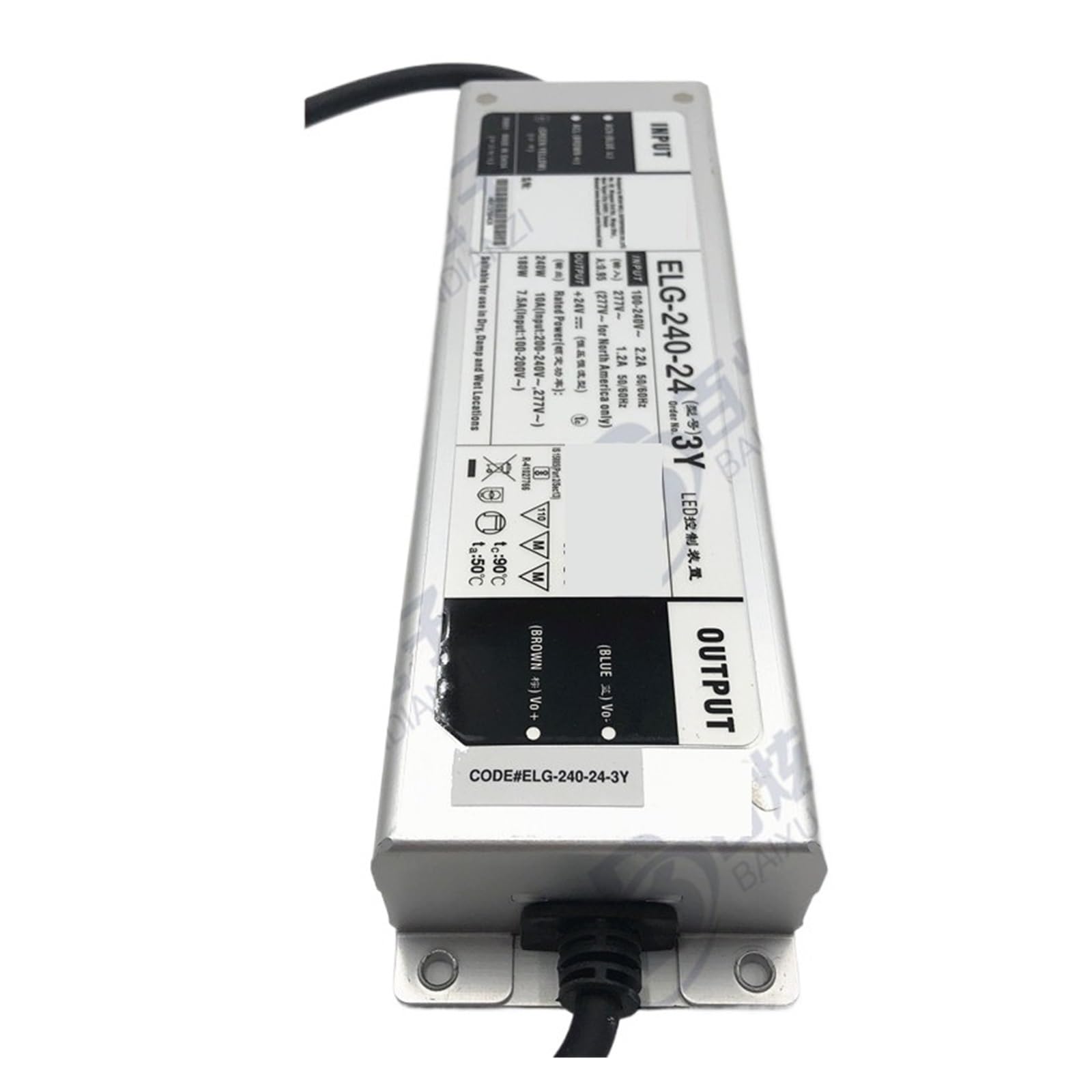 PWANUIGTE Regulated Switching Transformer ELG-240-24-3Y 240W Constant Current + Voltage LED Waterproof Power Supply