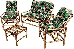 cadeiras de bambu conjunto completo sofá móveis poltonas