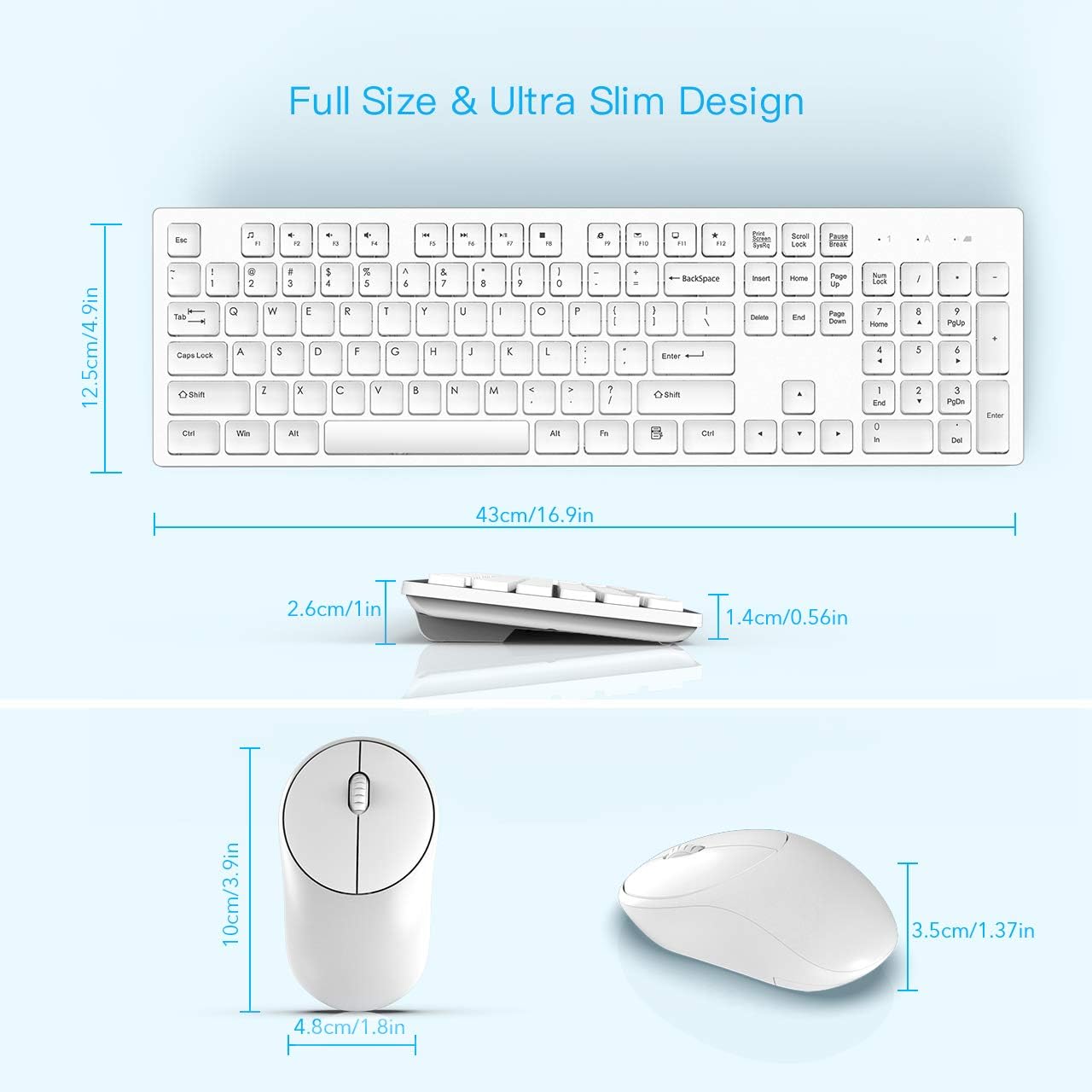 Hottest Sales RATEL Single Keyboard (White1)