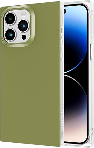 Cocomii Funda cuadrada compatible con iPhone 13 Pro Max, delgada, brillante, color sólido, pasteles relajantes, fácil de sostener, antiarañazos, a