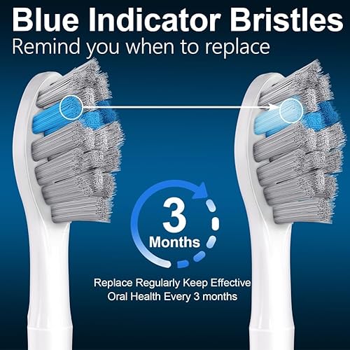 Miniatura 10 de Cabezales de cepillo de dientes de repuesto compatibles con Philips Sonicare 4100 y 6100, C-2 Cabezal de cepillo de control óptimo de placa, cerdas