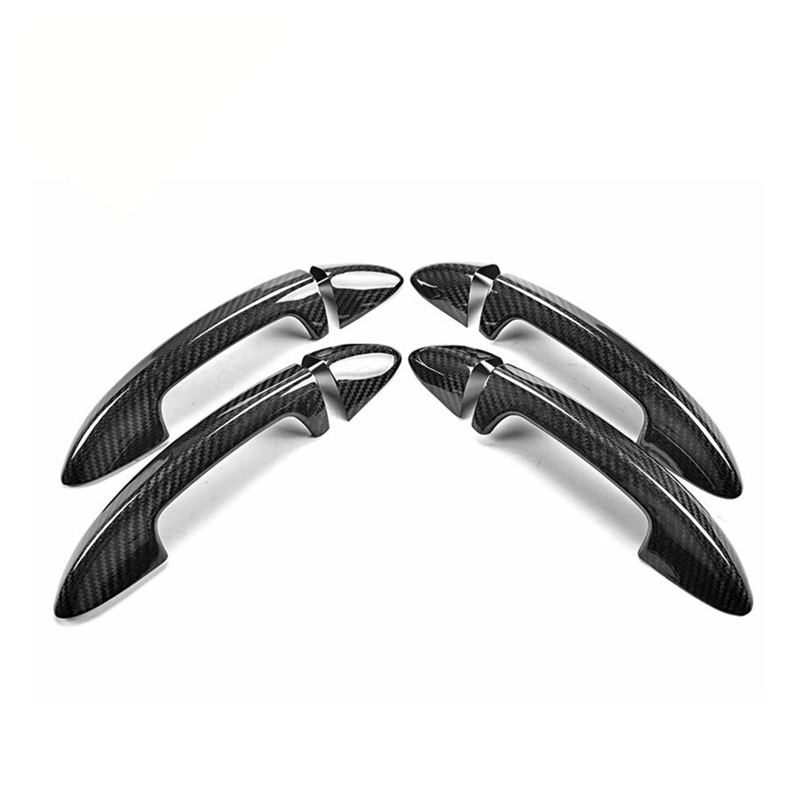 Rinkteea Black Exterior Car Door Handle For Vw Passat Cc B6 B7 3C .5 7. Sedan Varian Chrome Carbon Fiber Car Door Handle Cover Trim Styling Accessories(Black)