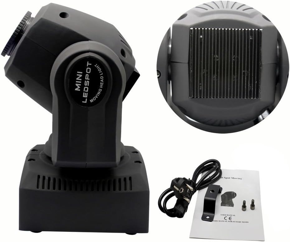 Black Dual LED Moving Head Spotlights with Remote Control
