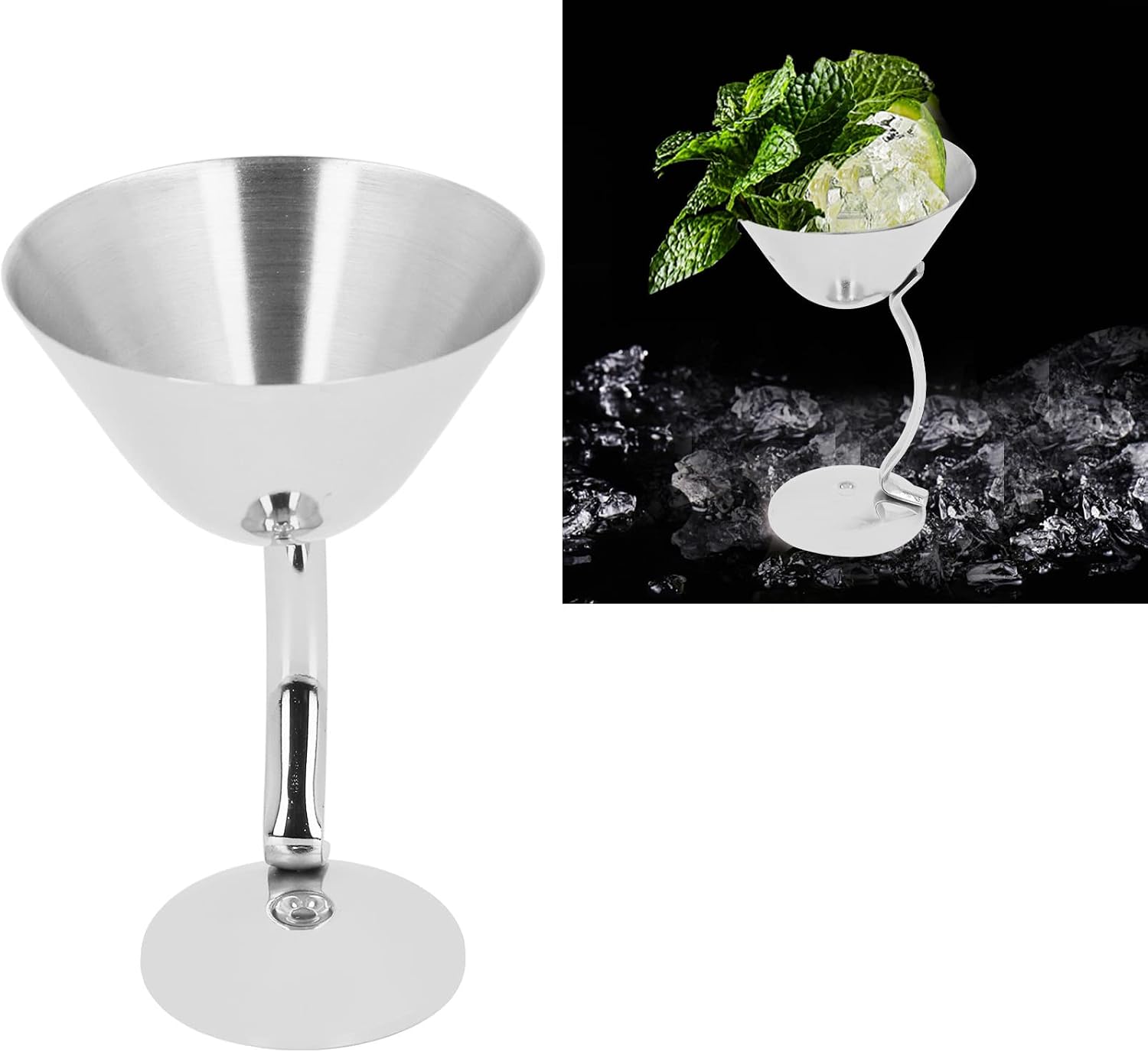 OUKENS Martini Glasses, 150ml Stainless Steel Shatterproof Copper Plated Metal Cocktail Glasses, Unbreakable Insulated Cool Touch Barware for Pool Party Camping RV Travel,Dishwasher Safe Luxury Gift