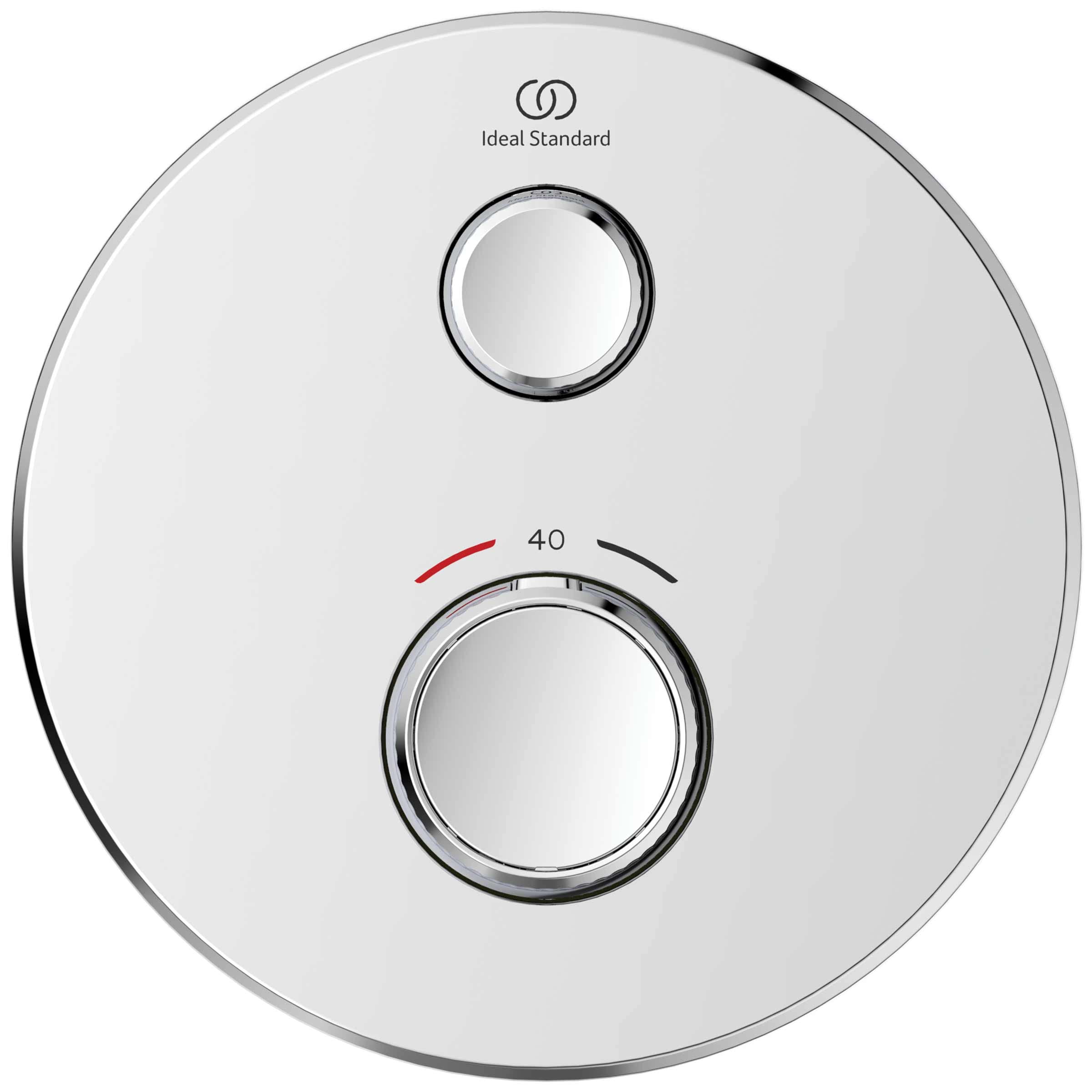 Ideal Standard Ceratherm Navigo A7295AA Shower Thermostat Flush-Mounted, Chrome, Rund - Image 2