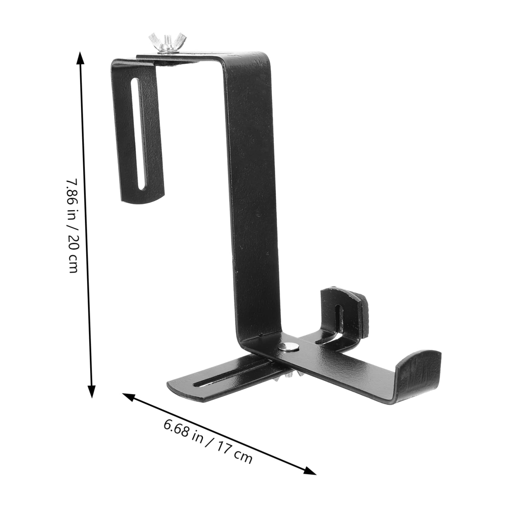 Verstellbarer Blumenkastenhalter 2 Stück aus Metall Schwarzer 20cm Hängehalter für Balkon Fensterbank für Draußen