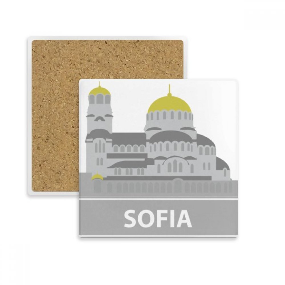 Porte-tasse Sofia Bulgarie gris en pierre pour un cadeau original