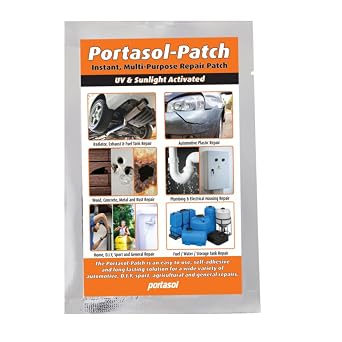 PORTASOL Self-Adhesive, Long-Lasting Instant, Multi-Purpose Repair Patch |White, 6-Inch x 9-Inch, Single