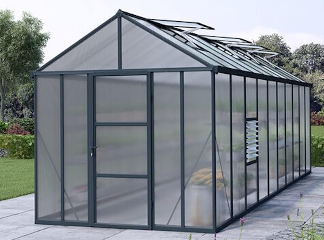 Falken Design Clear Twin Wall Polycarbonate Panel - 12" x 24" x 3/8" (8mm) - UV Resistant Lightweight, Shatterproof Roof Sheet for DIY, Greenhouses, Sheds & Outdoor Use
