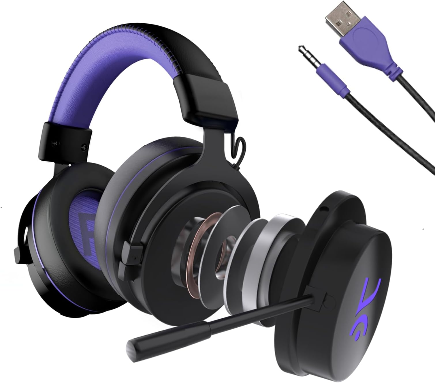 Kreo Beluga 3.5mm OverEar Wired Gaming Headphone with ANC Mic