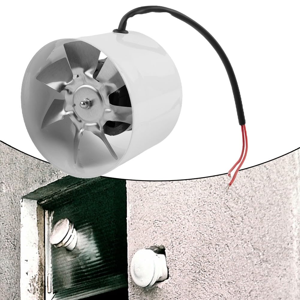 Ventilador extractor de 100 mm, ventilador de conducto extractor de humo, ventilador de tubería en línea de 140 M³/h, ventilador de escape circular de 4 pulgadas, ventilador presurizado para conducto