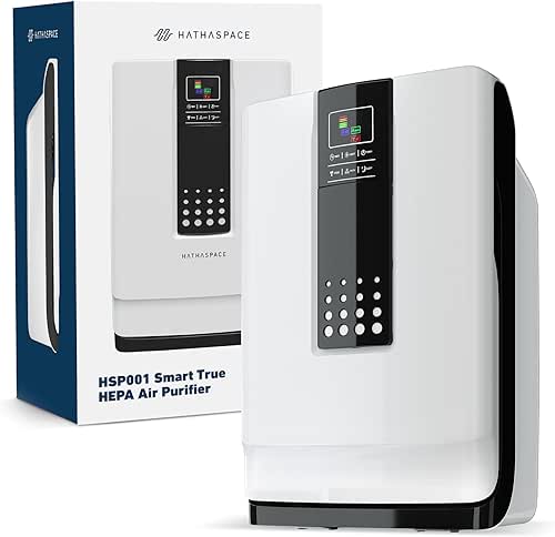 HATHASPACE HSP001 True HEPA Air Purifier for Home, Removes 99.9%