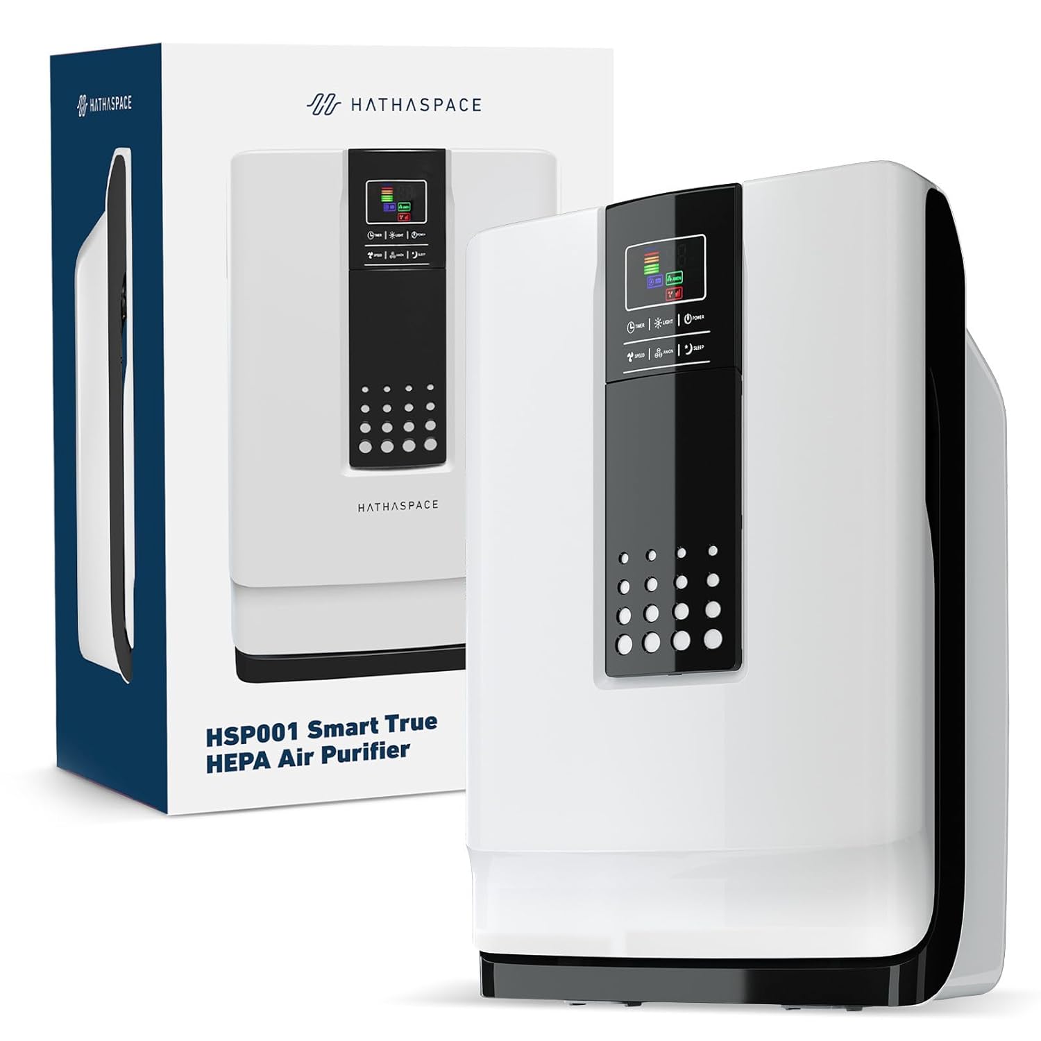 HATHASPACE HSP001 True HEPA Air Purifier for Home Removes 99 9 of Dust Smoke Pet Dander Odors VOCs