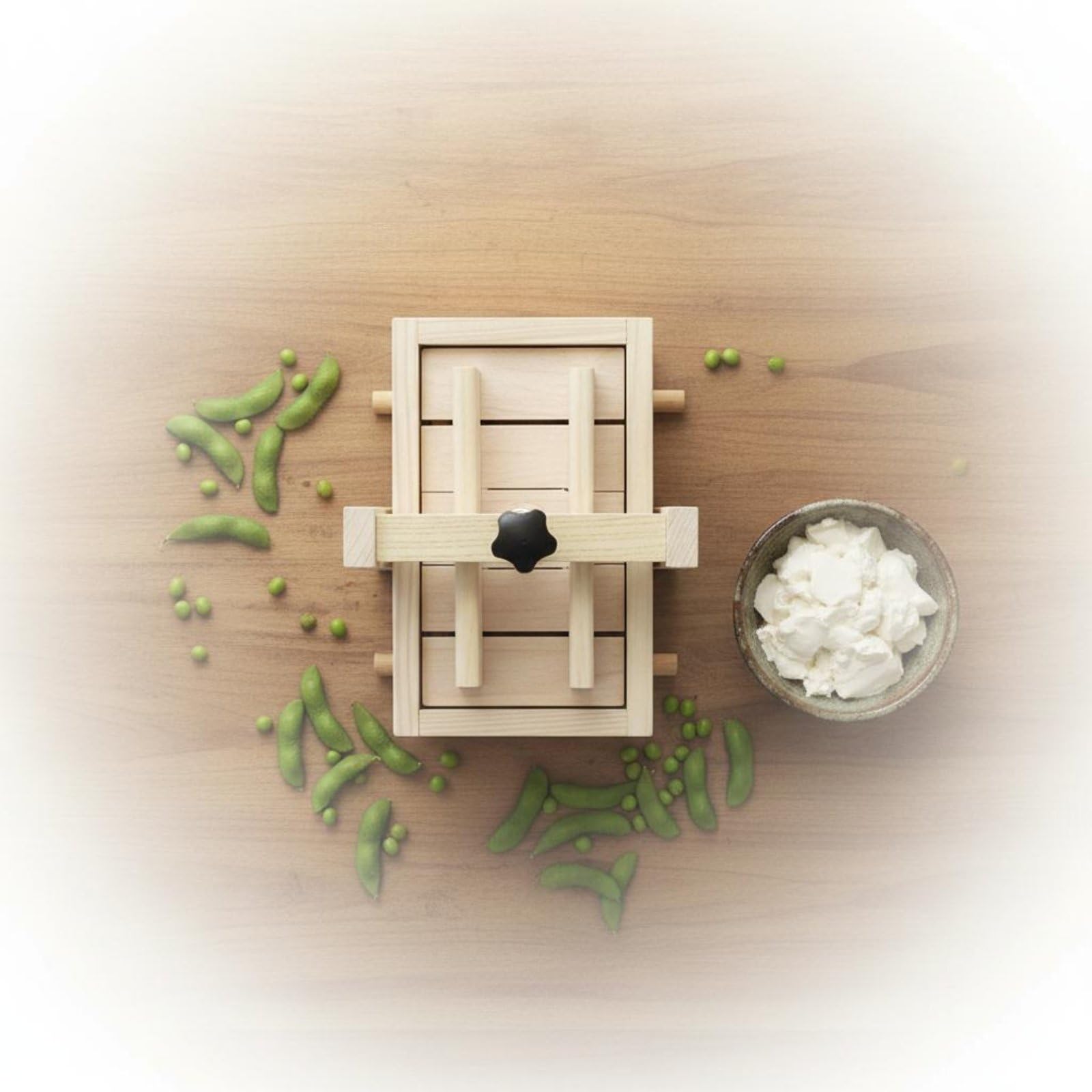 Yajuyi Tofu Pressa Stampo Tofu Cassetta Tofu in Legno di Sicomoro per Autoprodurre Tofu Fresco con Struttura Solida E Pressione Regolabile Adatta a Famiglie, 2 13-17-9cm