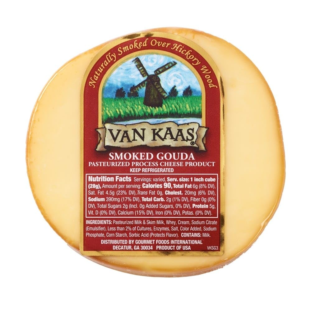 Van Kaas Gouda Wedge, 12 Pack (8 oz, Smoked Gouda)