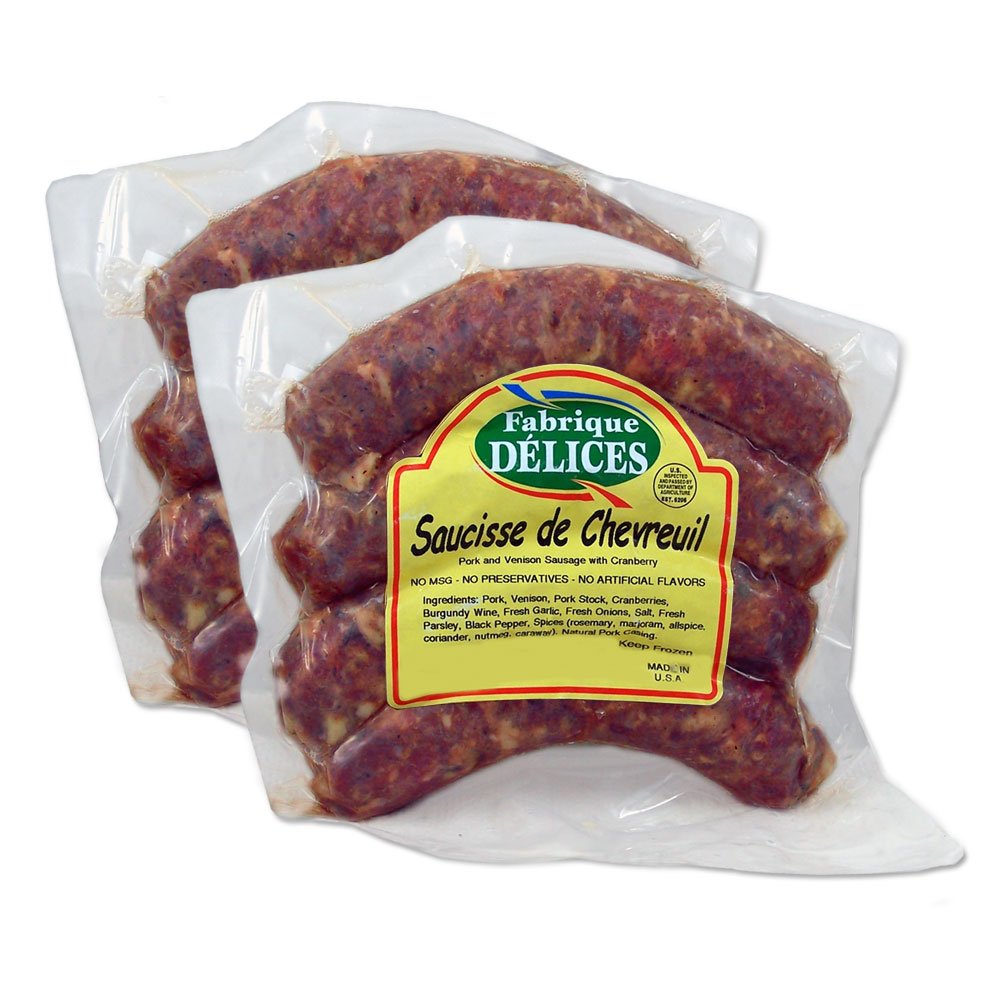 Venison Sausages with Cranberries - 4 Links (Pack of 2)