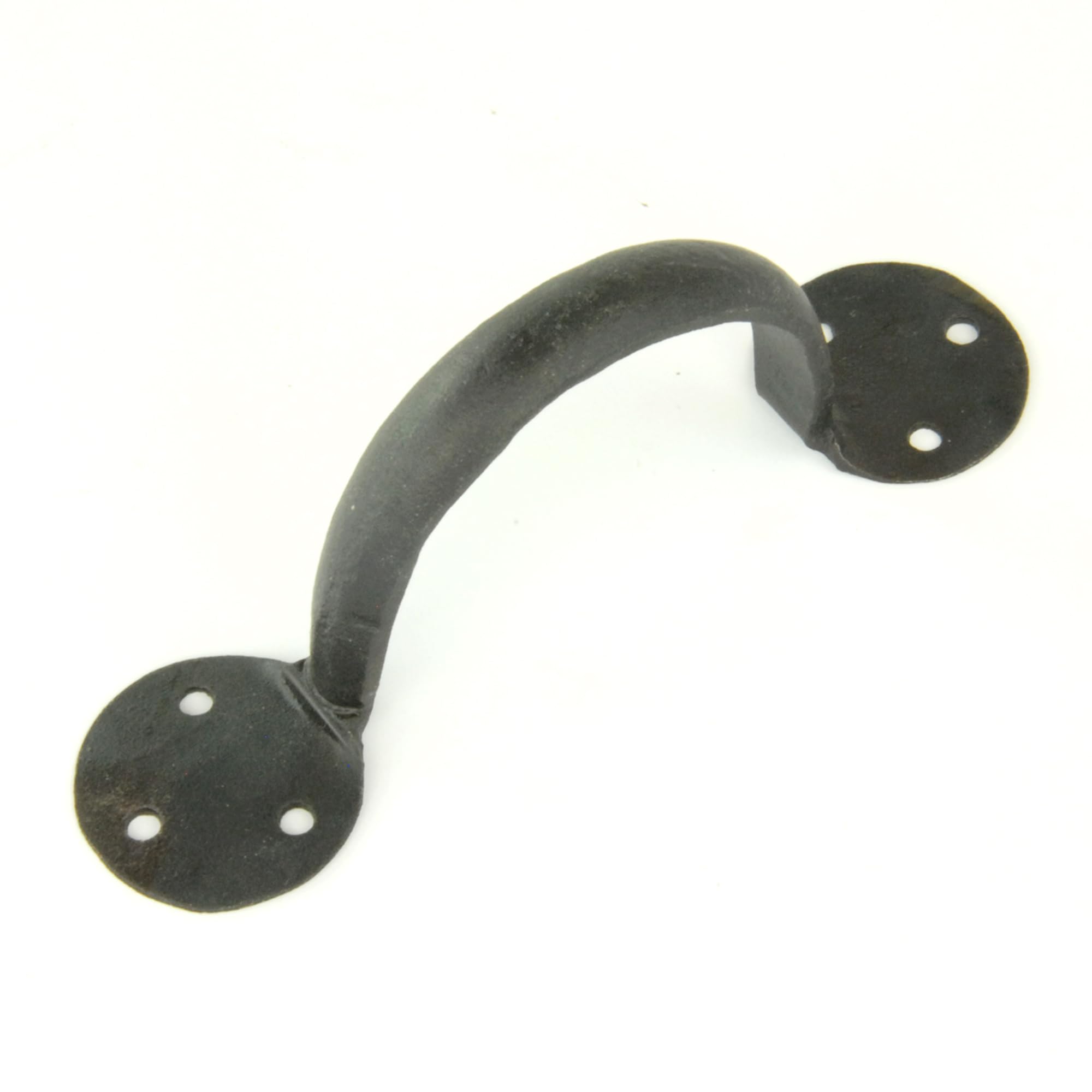 Underground Parts Beeswax Finish Blackened Beeswax Hand Forged Iron Hardware Door Handles Pulls Hinges Latches (Pull Handle 150Mm)