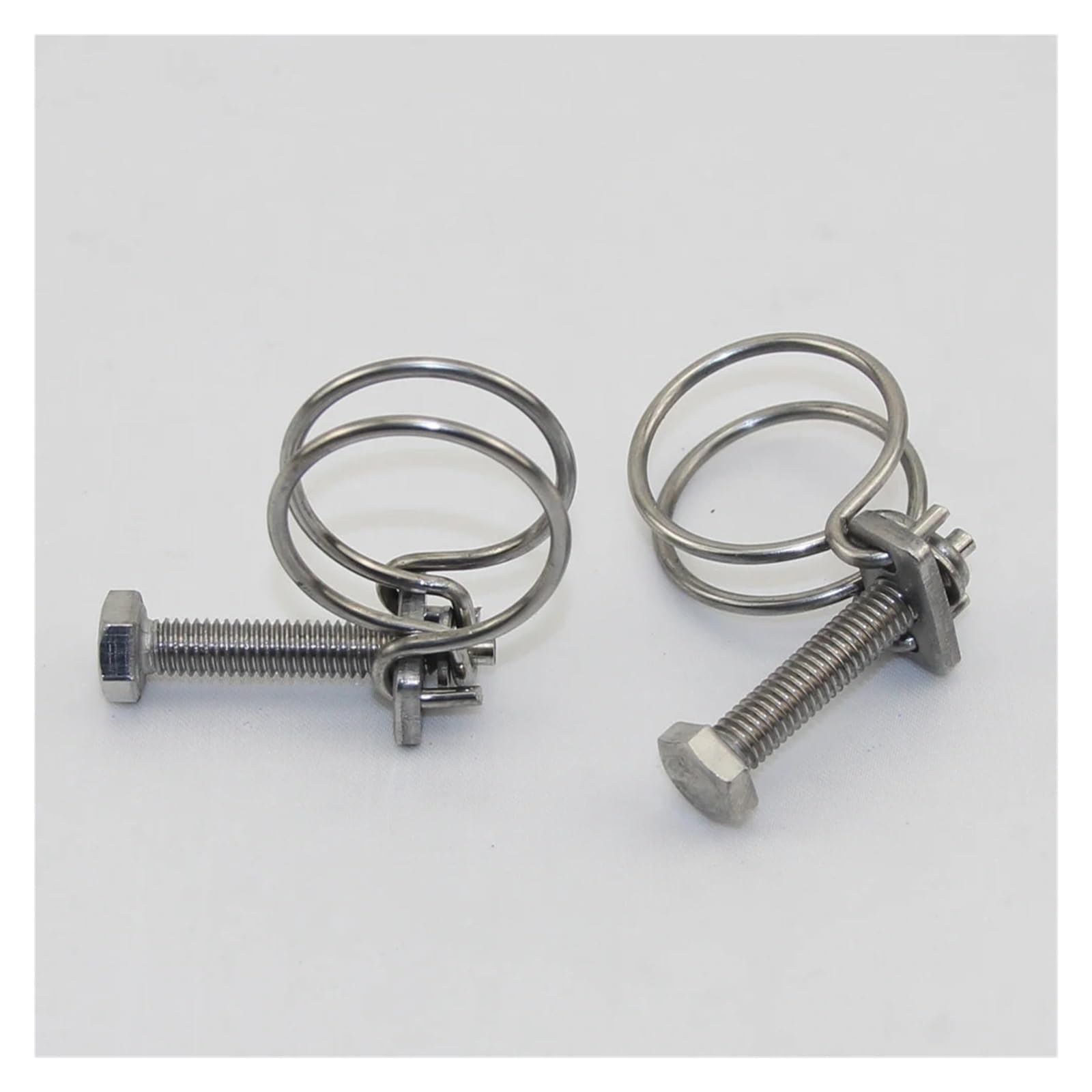 Fascetta stringitubo a doppia linea 1 pz. Morsetto in acciaio inossidabile 304 con diametro del filo da 2 mm e 3 mm. Morsetto a molla con doppia(130-140 mm)