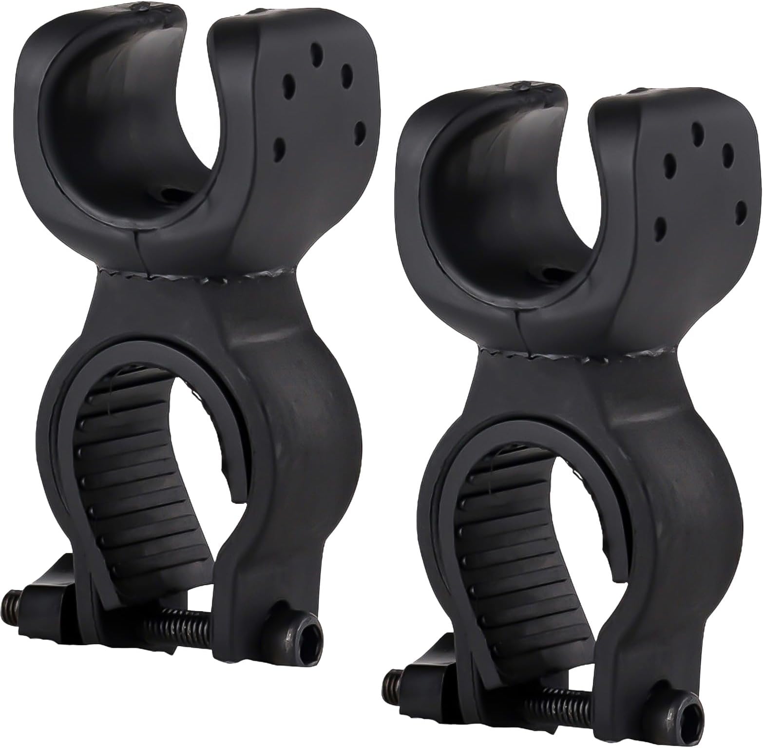 2 Pack Walking Stick Holders, Adjustable 360 Degree Rotation Walking Stick Accessories, Convenient Walking Stick Holder for Mobility Scooter, Universal Crutches Stick Bracket Accessories