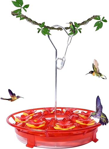 Comederos para colibríes actualizados 2023 para colgar al aire libre, 8 puertos de alimentación de flores para atraer más colibríes, a prueba de