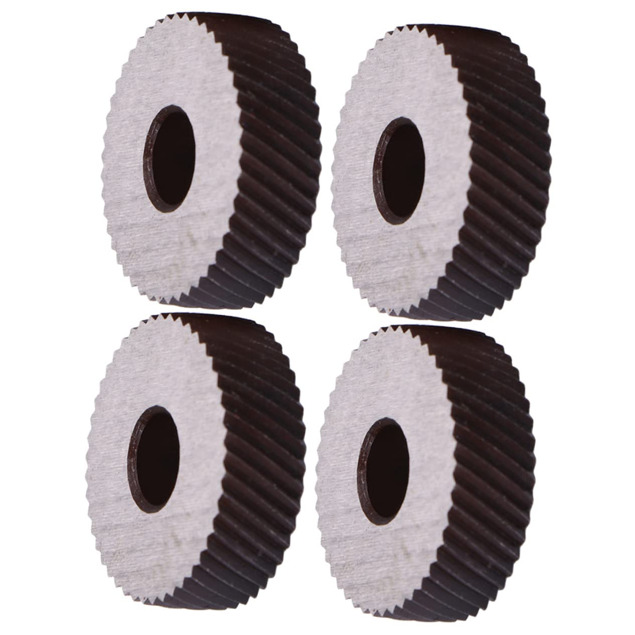 Mikikit Diagonal Wheel Linear Knurling Tool 4pcs Steel Knurling Wheel Set High Durability