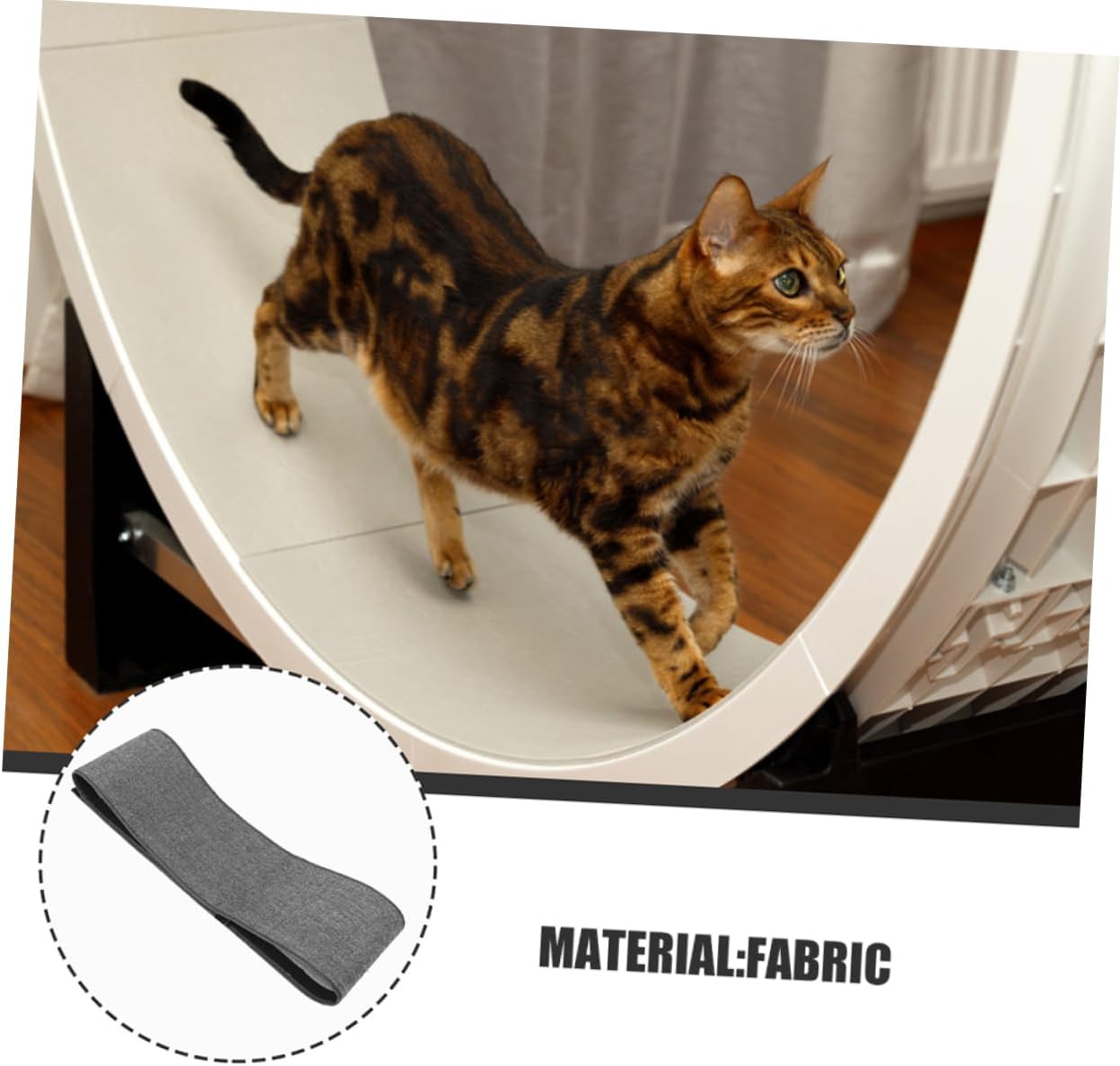 Cat Treadmill Replacement Mat Non Slip Thickened Pad for Indoor Cat Running Wheel Quiet Exercise Cushion Scratch Resistant Fitness Track for Active Pets