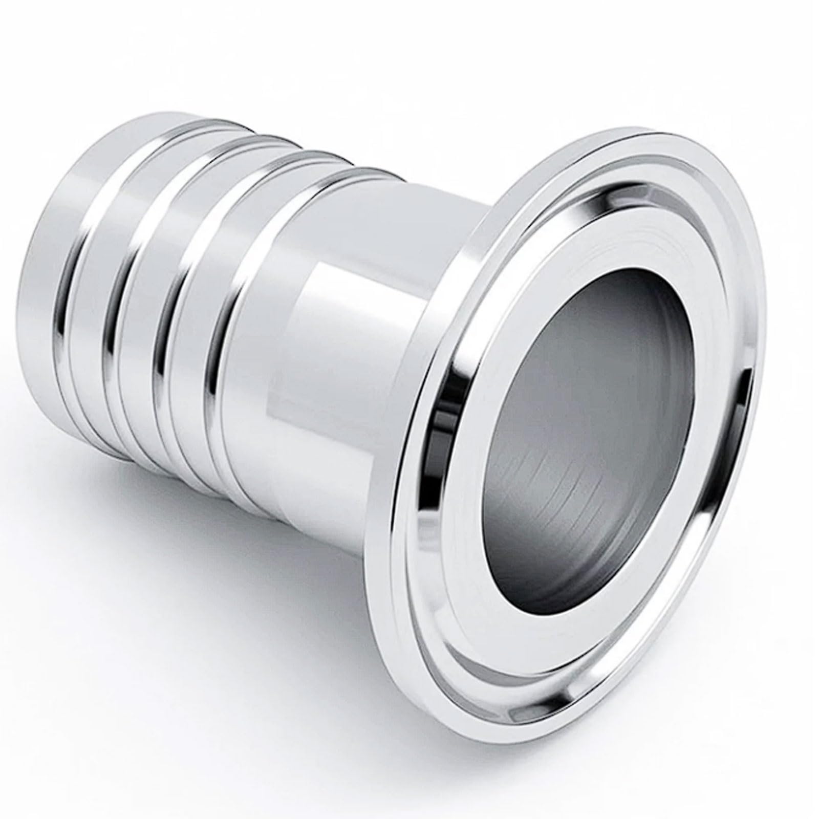 2 Pezzi di Raccordo rapido per Tubo in Acciaio Inox 304 Stile Pagoda, estremità Sanitaria a Pinza per Rubinetto Birra, Acqua Verde, Linea birrificio(Φ76 Chuck 91 L=78)