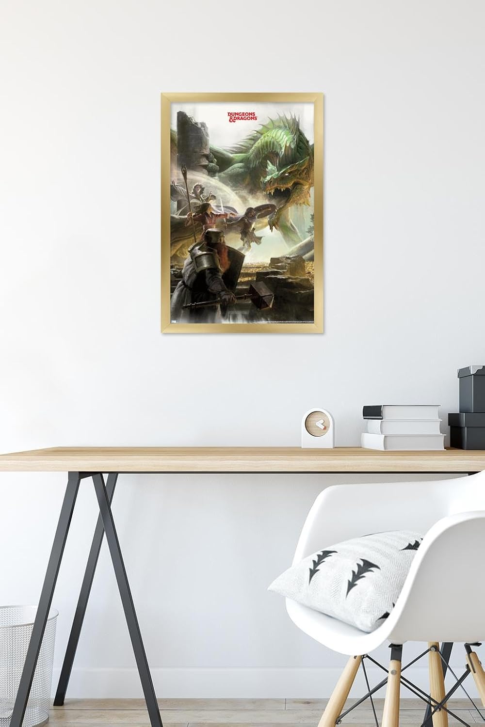 Trends International Dungeons and Dragons - Adventure Wall Poster, 14.725" x 22.375", Gold Framed Version