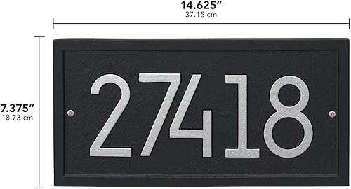 Miniatura 4 de KeepRepel - Placa de dirección personalizada de metal fundido, el rectángulo moderno. Muestra tu dirección. Letrero de número de casa personalizado