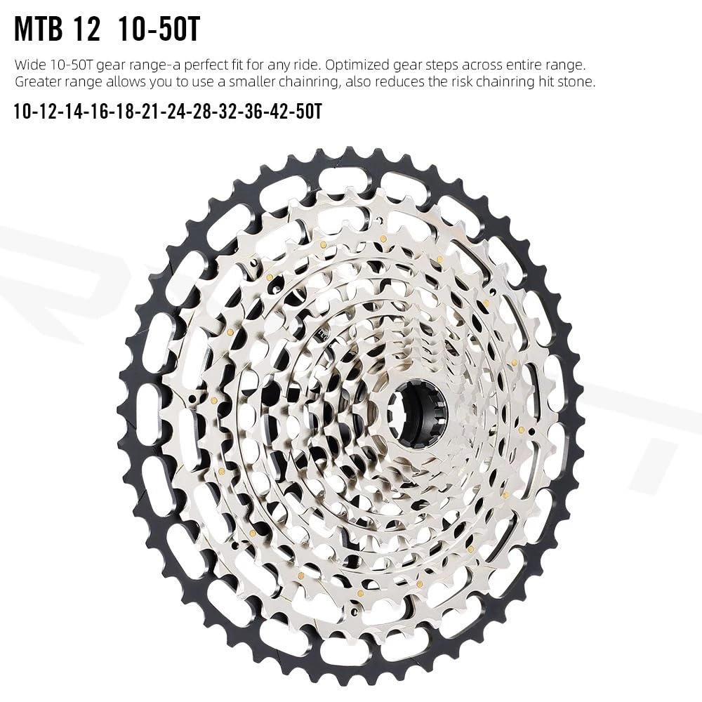 Ruota Libera Cassetta MTB 12s 10-50T 12 velocità Ruota Libera for Bici Volano for Bicicletta Super Leggero Ruota