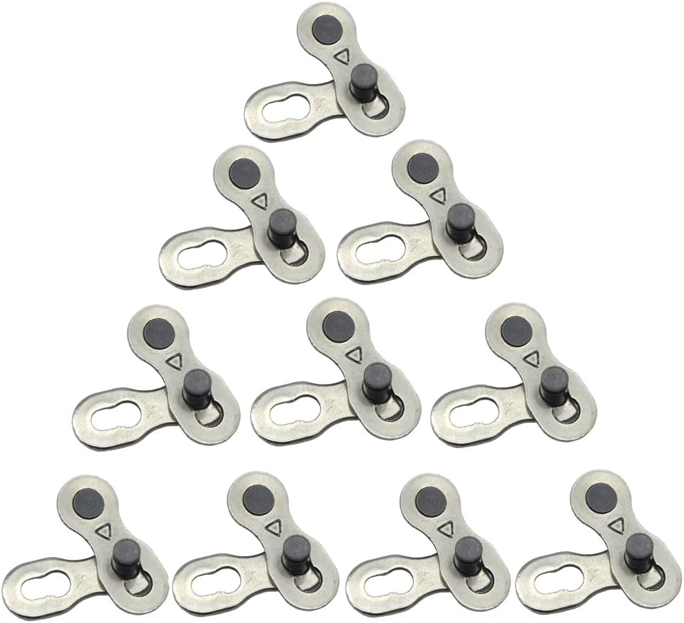 NineFn Bike Chain Link Silver Missing Chain Connectors Link 6/7/8/9/10 Speed Chain Master Link as Outdoor Spares (6/7/8 Speed)