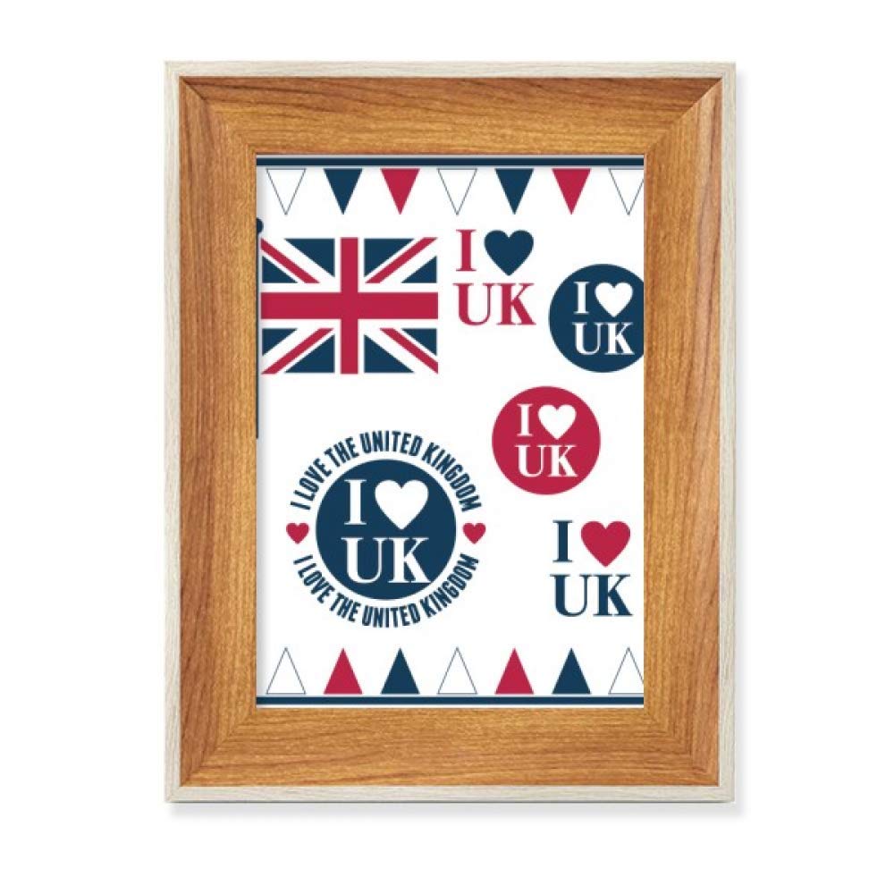 Cadre de photo en bois Union Jack coeur pour décorer votre bureau