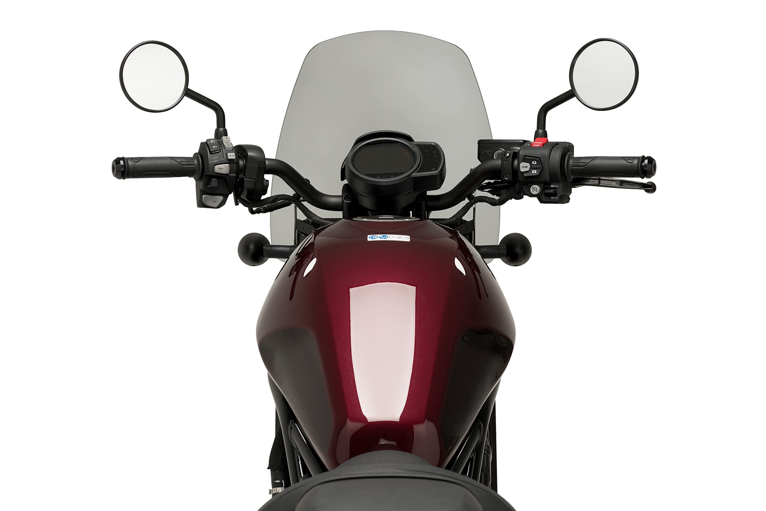 Puig 20820H Naked New Generation Touring Touring et aérodynamique en Acrylique de 3 mm avec Prise d’air Centrale Qui améliore la Protection et réduit Les turbulences, Fumé