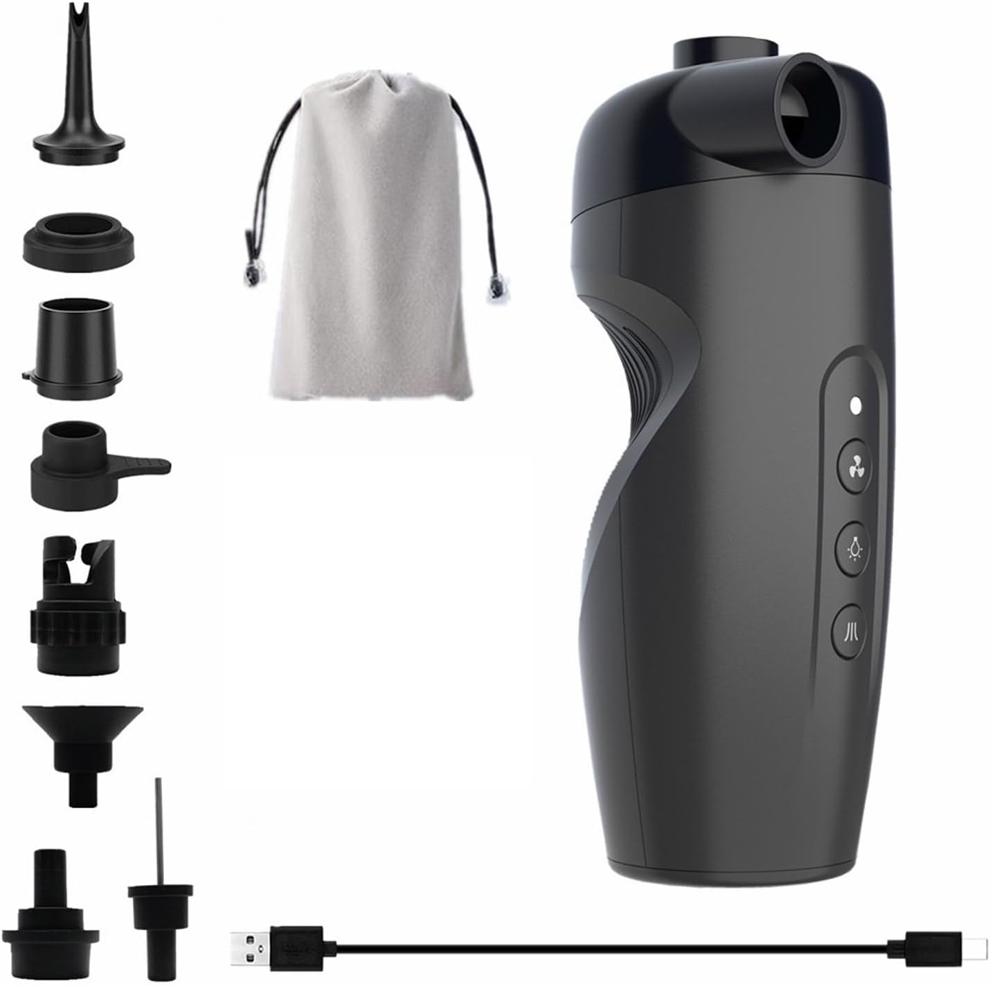 Electric Inflator Air Pumps Black Color Fast Inflation&Deflation with Double Functionality for Travel Home Use