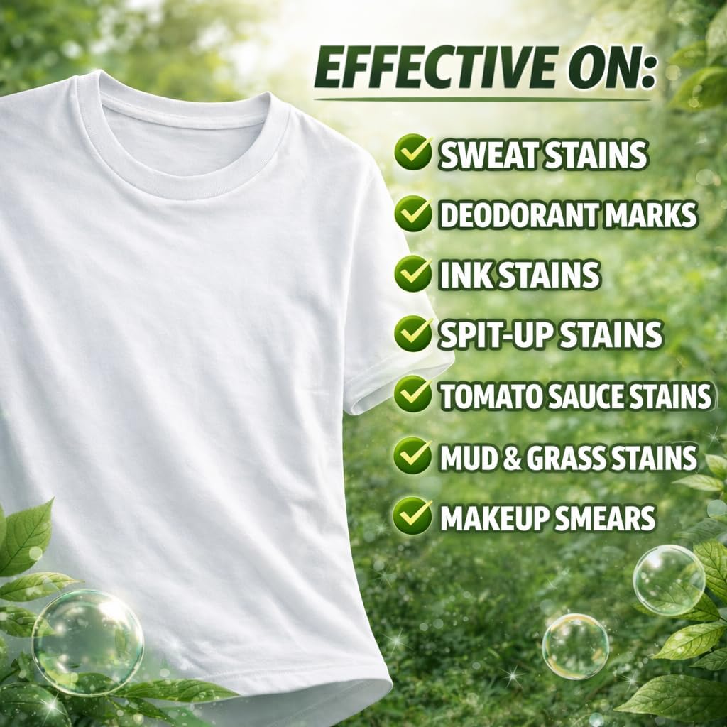 Sweat & Deodorant Armpit Stain Remover Spray for Clothes, Multi-Stain Cleaning Solution - Yellow Mark Tough Stain Buildup Remover - 16.9 oz