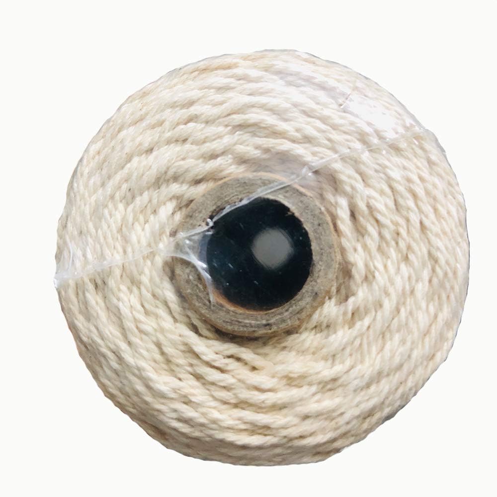 Cotton Butchers Twine, 100% Cotton Kitchen Twine String, 1mm Cotton Rope 820feet for Cooking Meat, Roasting, Trussing Poultry, Baking & Crafting