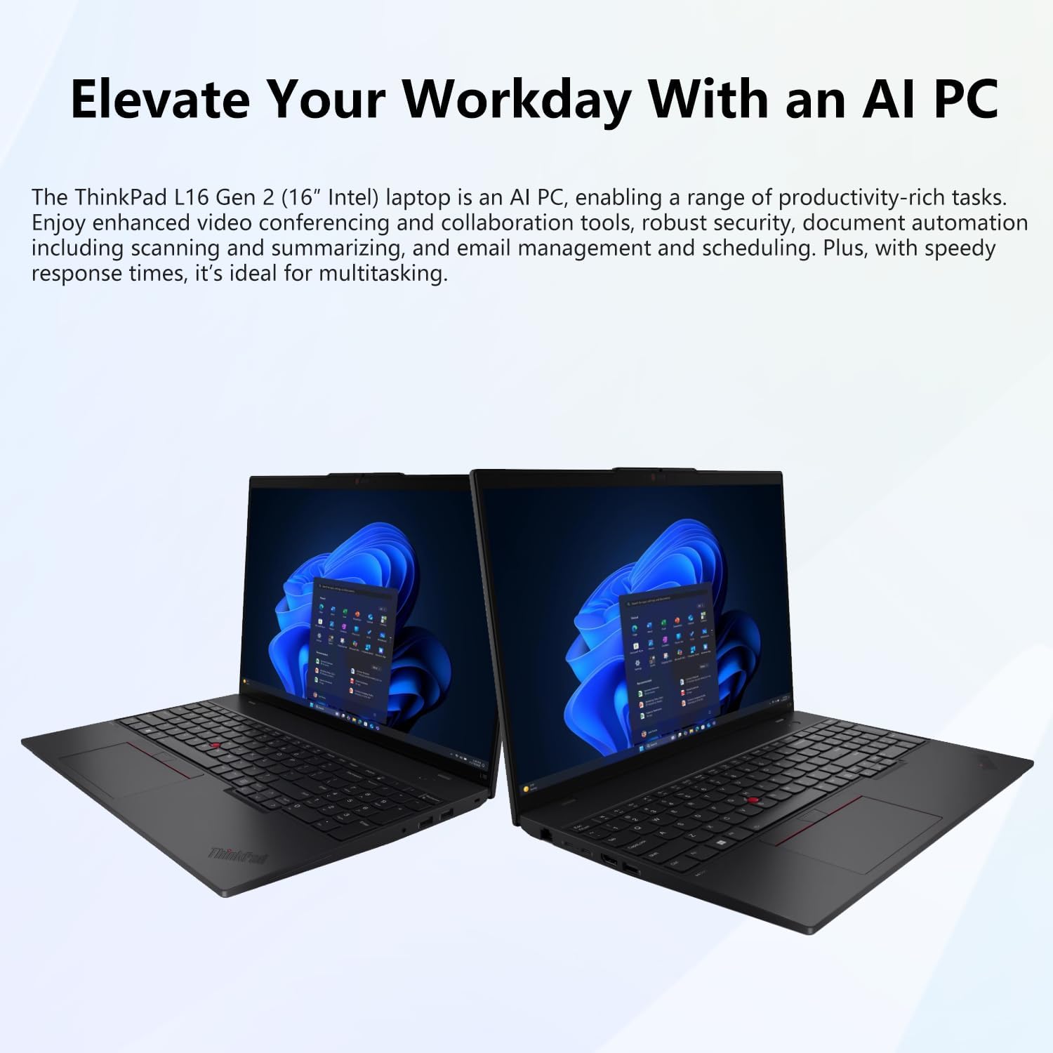 Lenovo ThinkPad L16 Business AI Laptop, 16" FHD+ Touchscreen, Intel Core Ultra 7 255U, 16GB DDR5, 512GB SSD, Fingerprint, Backlit, Wi-Fi 6E, Long Battery Life, Windows 11 Pro, 7-in-1 USB-C Hub Bundle