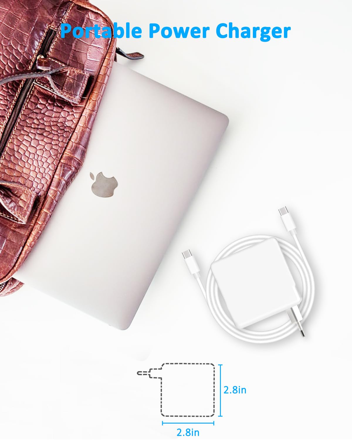 Chargeur USB-C 96W Ultra Rapide - Compatible MacBook Pro/Air, IPad, Lenovo | Câble USB-C Inclus 2m