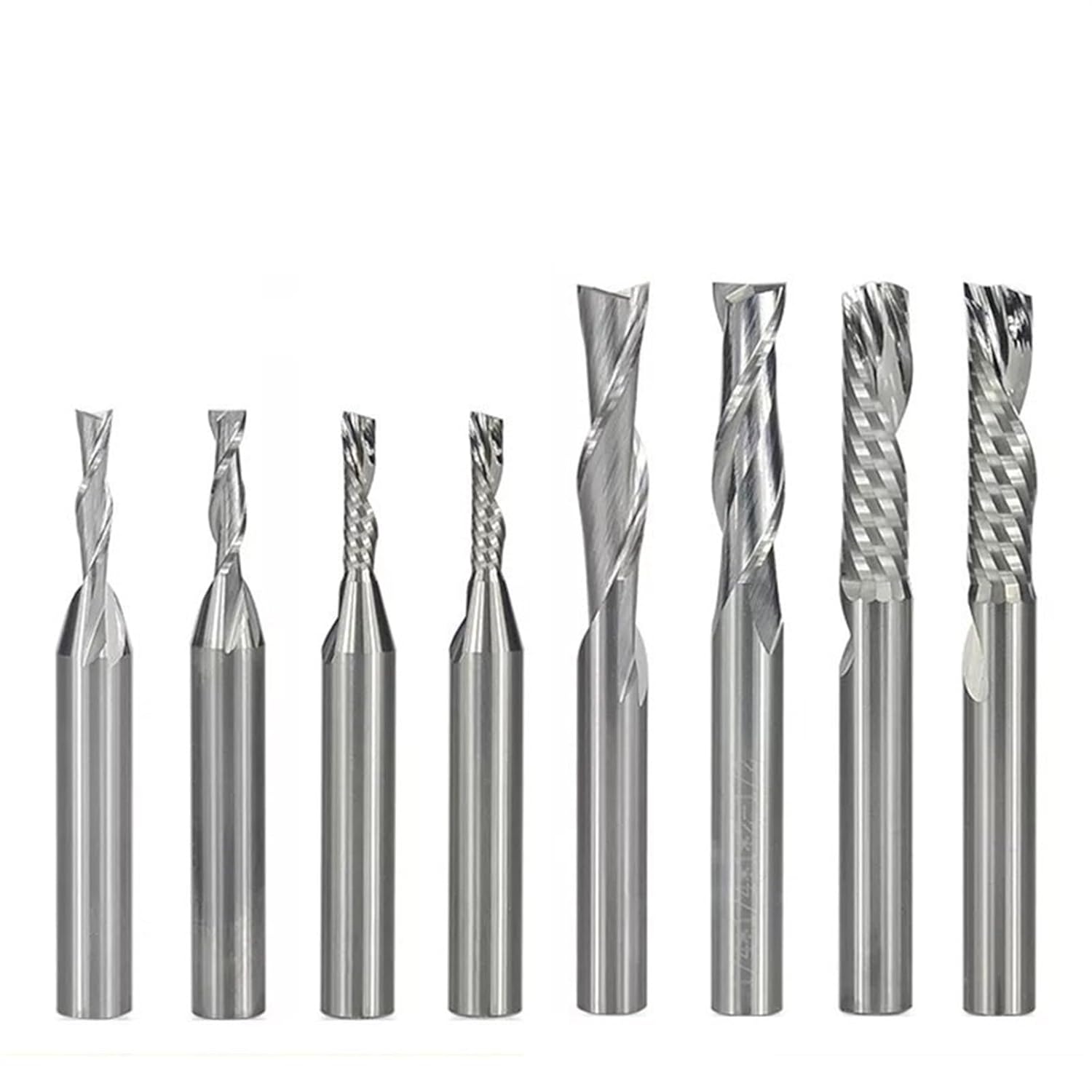 Spiral End Mill 1/4 Inch Shank Left/Right Hand CNC Router Bit Engraving Bit Carbide Milling Cutter for Metal Aluminum Cutting 1Pcs(6.35x6.35x25.4x63.5-02)