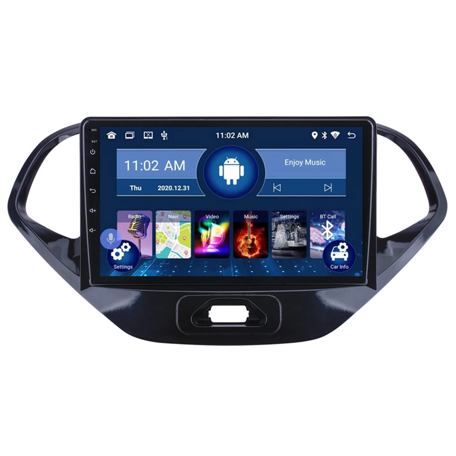 Autoradio GPS Écran Tactile 9 Pouces Android 11 pour Ford Figo de 2015 à 2018