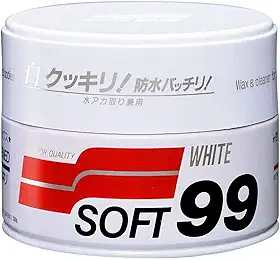 Cera Carnaúba para Carros Brancos - 350g Soft99 White Wax Cleaner