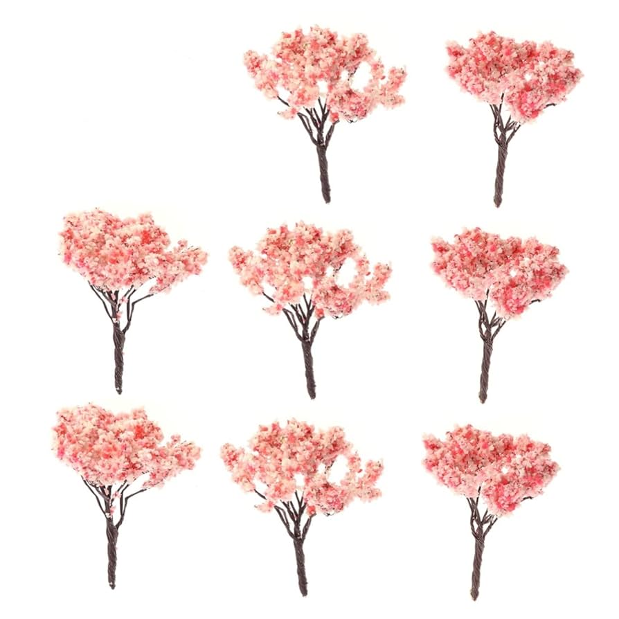 Amazon｜FUNOMOCYA ミニチュア桜の木モデル 10本入り